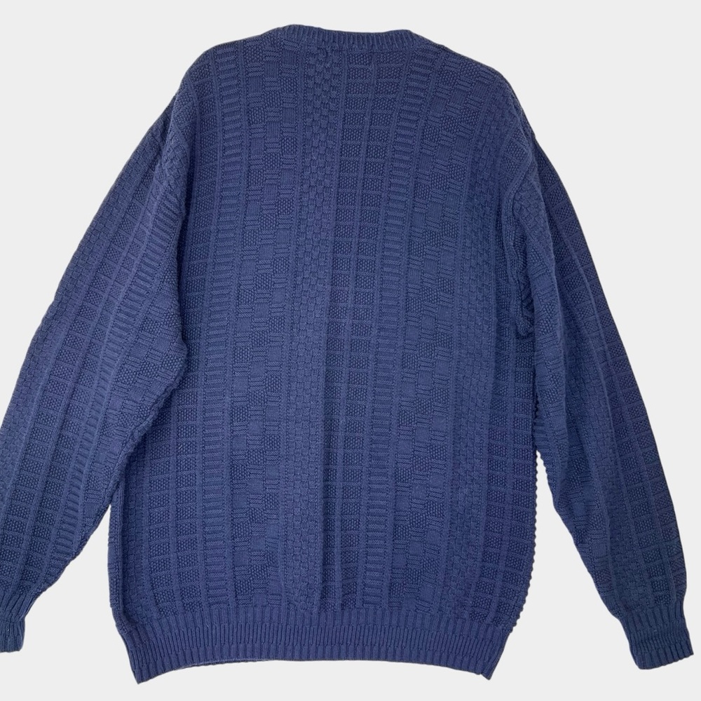 Carmel Golf Cotton Sweater Sz XL Tall Navy Blue Embroidered Classic USA Vintage - Picture 2 of 11